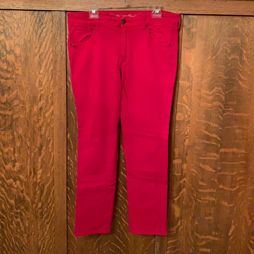 Y2K Old Navy hot red jeans sweetheart size 12